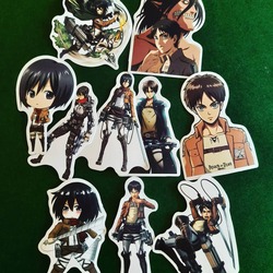Eren ve Mikasa 10'lu Sticker Seti 