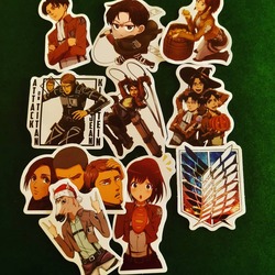 Attack on Titan Karışık 10'lu Sticker Seti 