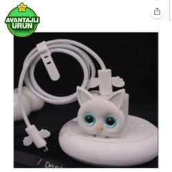 Beyaz iPhone 18w/20w uyumlu şarj aleti kılıfı