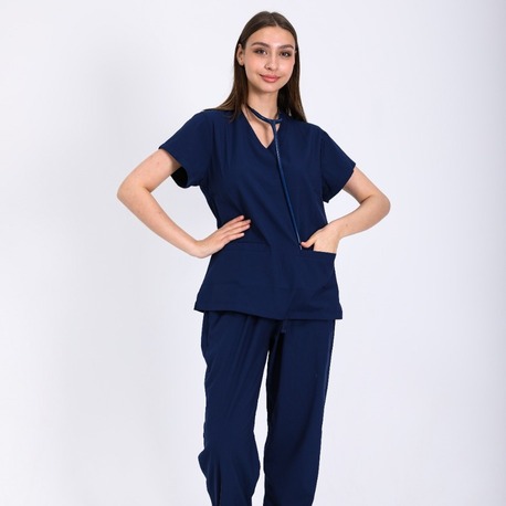 Classic Comfort Serisi Kadin Scrubs - Lacivert
