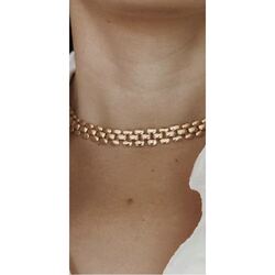 gold renk choker kolye