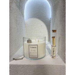 Düz Cam Şişe 500g. Kokulu Mum