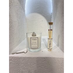 Düz Cam Şişede 150g. Kokulu Mum 