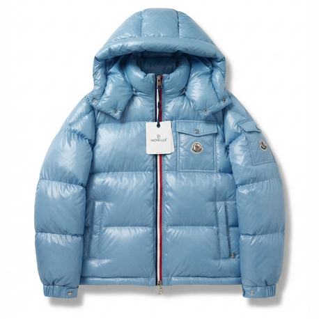 Şeritli moncler baby blue