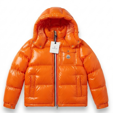 Şeritli moncler turuncu