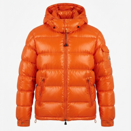 Moncler maya kapüşonlu mont turuncu