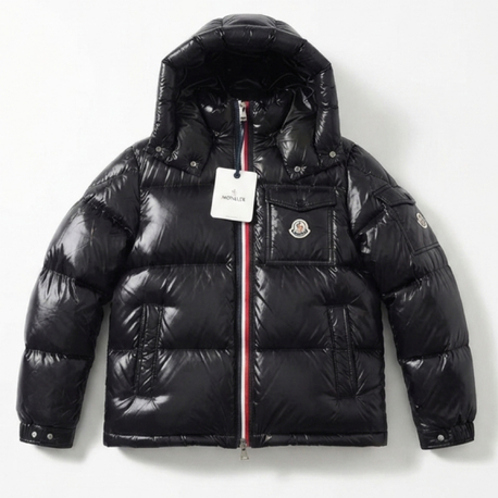 Şeritli moncler siyah