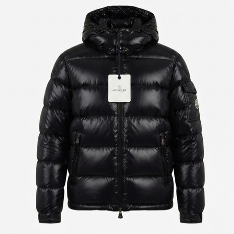 Moncler maya kapüşonlu mont siyah