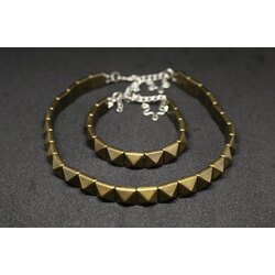GOLD ROCKSTUD SET