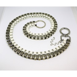 CUBIC TROUSER CHAIN - WHITE