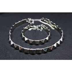 SILVER ROCKSTUD SET 