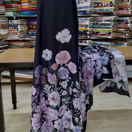 Özel Desenli 150 cm (60") Kumaş 4 Çeşitli Seçenekleriyle: Şifon, Krep, Saten, Keten