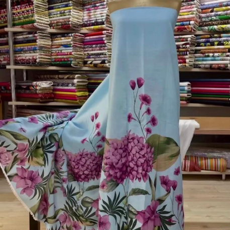 Özel Desenli 150 cm (60") Kumaş 4 Çeşitli Seçenekleriyle: Şifon, Krep, Saten, Keten