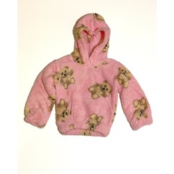 Palmiye Peluş Sweat (Pembe-Kahve)