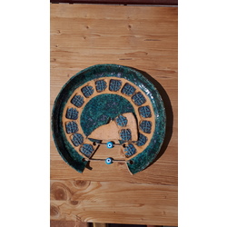 elyapımı seramik duvar dekoru 30 cm çap