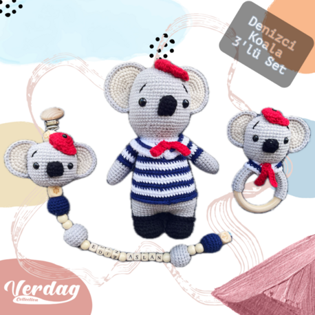 Denizci Koala Uyku Arkadaşı Emzik Seti