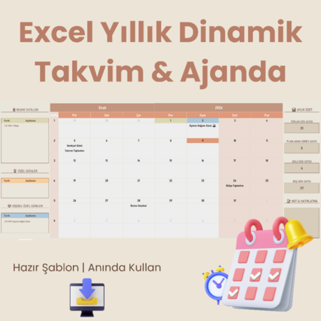 Excel'de Dinamik Takvim&Ajanda