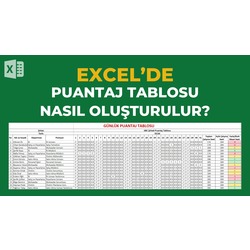 Excel'de Puantaj Tablosu Formatı