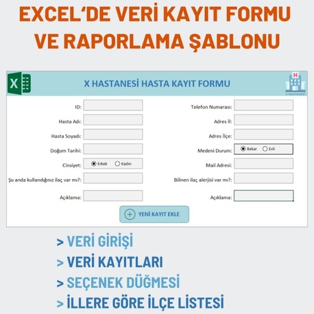 Excel Veri Giriş Formu Şablonu