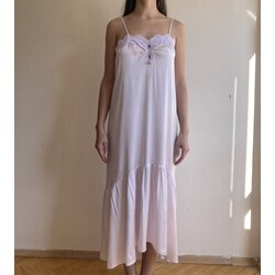 Vintage Lila İpek Gecelik Takımı