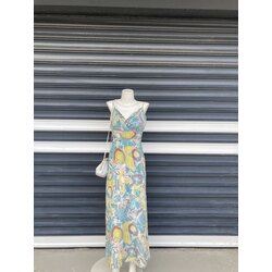 Vintage İpek Soyut Desen Elbise