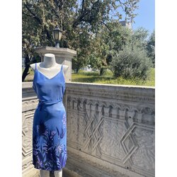 Vintage Kuşaklı Elbise - XL 