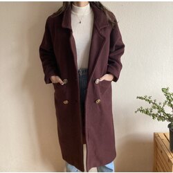 Vintage Oversize Yün Kaban