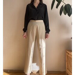 Vintage Yüksek Bel Kumaş Pantolon