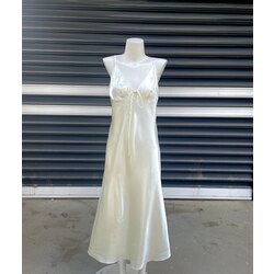 Vintage Saten Maxi Gecelik - L 