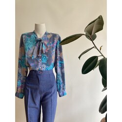 Vintage Yüksek Bel Kumaş Pantolon