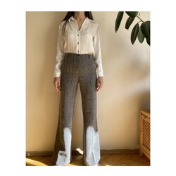 Vintage Yüksek Bel Kumaş Pantolon