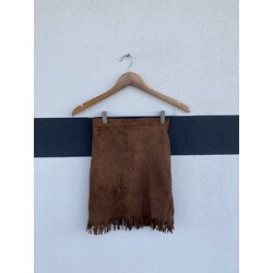 Vintage Hakiki Süet Etek