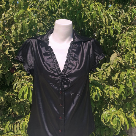 Vintage Saten Bluz / M