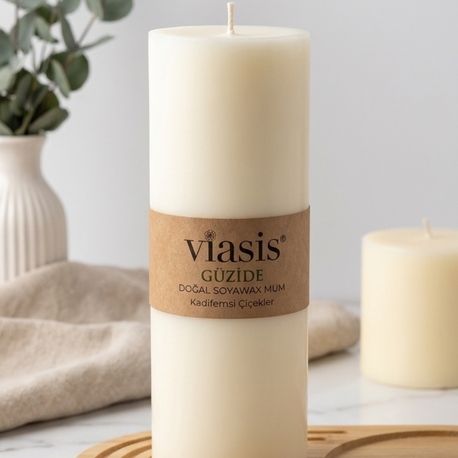 GÜZİDE – Seçkin ve Sıcak | Aromaterapik Baton Mum 7 cm çap 670 gr