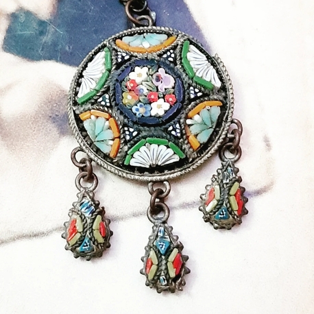 İtalyan Micromosaic Kolye