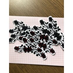 Şeffaf gül sarmaşığı sticker set