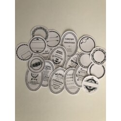 Oval ve yuvarlak şeffaf etiket sticker 