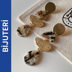ZARA Model Sallantılı Küpe Kahve