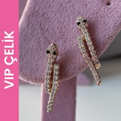 Özel seri çelik küpe snake