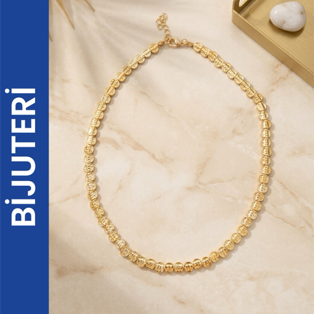 Pul Ezme Kolye Gold
