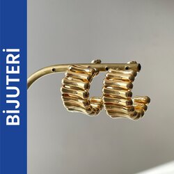 Gold C Küpe