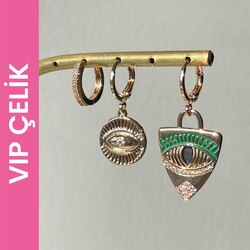 Vip Özel Seri 3’lü Set Çelik Küpe