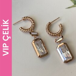 Özel seri çelik küpe sallantılı baget