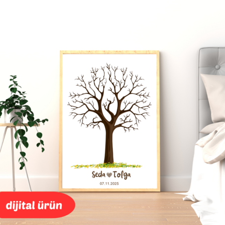 Kişiselleştirilebilir Parmak İzi Tablo – Dijital Tasarım