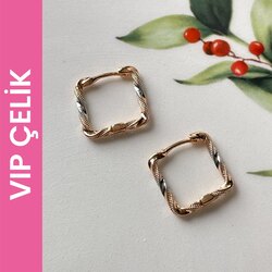 Özel Seri Çelik Kare Küpe