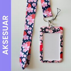 Pink Sakura Boyun Askısı / Kartlık