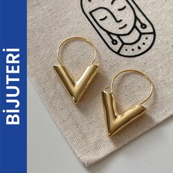 Gold V Küpe