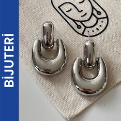 Silver Plaka Küpe