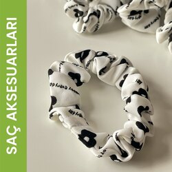 Beyaz Çiçekli Lastik Toka