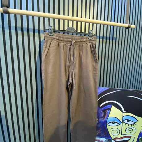 KETEN PANTOLON-KAHVE